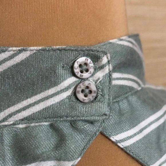 RVCA Nouveau Striped Mint Green Open Back Viscose Midi Dress Size Small - Picture 10 of 16